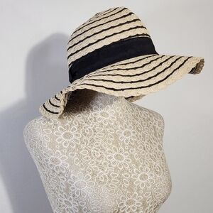 Four Buttons Summer Ladies Sun Beach Paper Straw Hat Floppy Foldable Wide Brim …